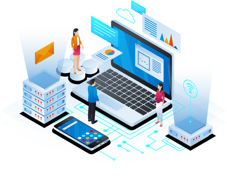 Web development illustration